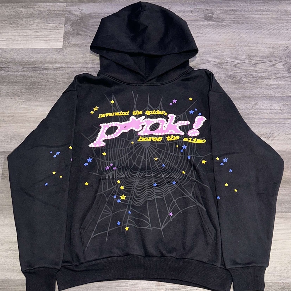 Sp5der P*nk Hoodie 'Black'
